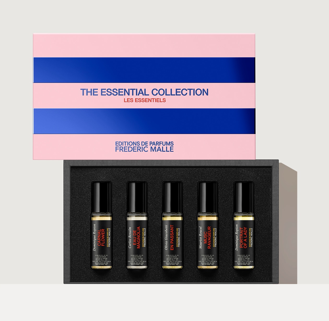 ESSENTIAL DISCOVERY SET by Editions de Parfums Frédéric Malle, THE ESSENTIAL COLLECTION, 5 x 3,5 ml