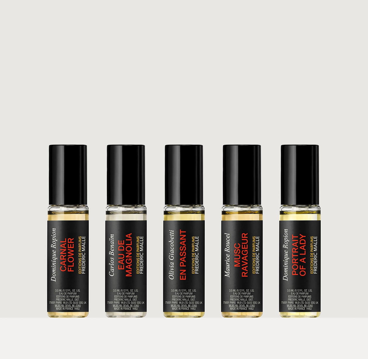 ESSENTIAL DISCOVERY SET by Editions de Parfums Frédéric Malle, THE ESSENTIAL COLLECTION, 5 x 3,5 ml